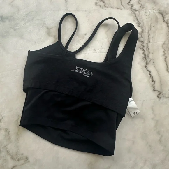 Beyond Yoga Spacedye Shapeshift Cropped Tank in Darkest Night NEW WITH TAGS - Picture 3 of 7